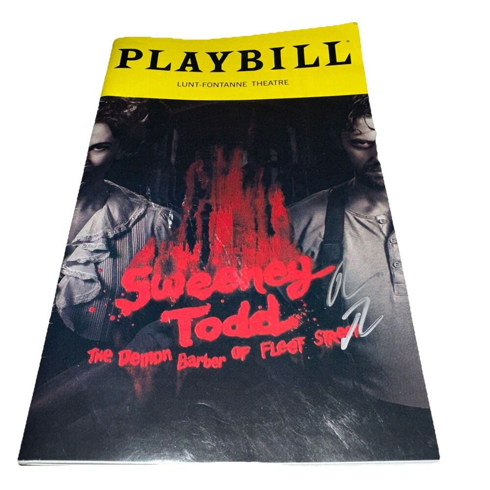 Sweeney Todd The Demon Barber Of Fleet Street Signed Aaron Tveit 2024 Playbill